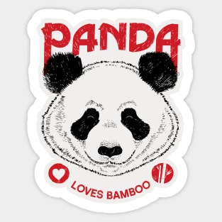 Panda Loves Bamboo Sticker